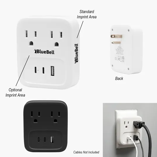 Type-C Wall Adapter with AC, USB & Type-C Output — view 3
