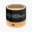Recycled Aluminum Wireless Speaker with Bamboo — view 2