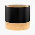 Recycled Aluminum Wireless Speaker with Bamboo — view 4