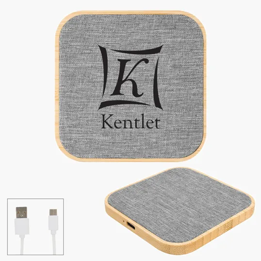 Bamboo & rPET Fabric Wireless Charger