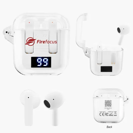 Wireless Earbuds With Digital Power Display