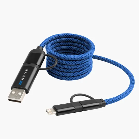 Magnetic Fast Charge Cable with Apple 8-Pin, Micro-USB, and Type-C Outputs — view 4