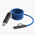 Magnetic Fast Charge Cable with Apple 8-Pin, Micro-USB, and Type-C Outputs — view 4