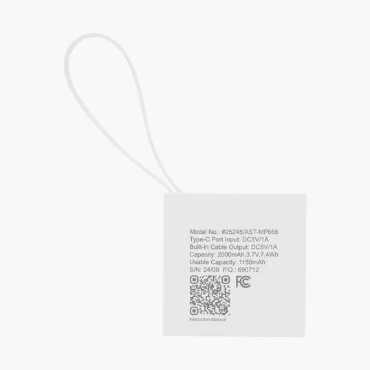 Rabs Pocket Size Power Bank with Built-In Type-C Cord — view 7