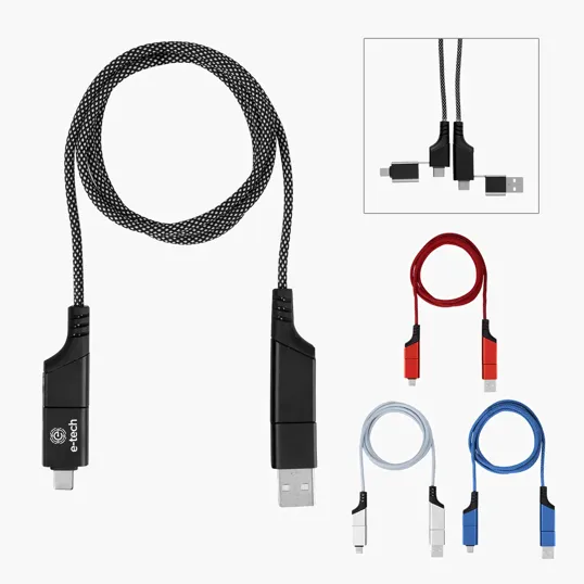 3' 60W Quick Charge Cable with USB-A & Type-C