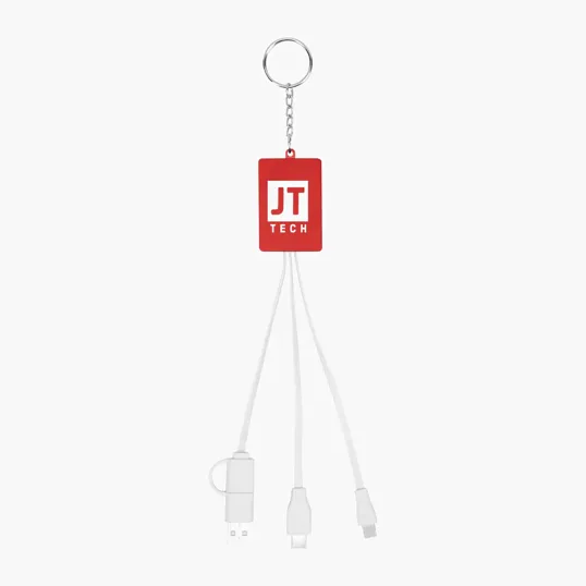 Multi-Charging Cable USB Hub Keyring — view 3