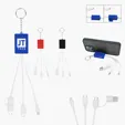 Multi-Charging Cable USB Hub Keyring