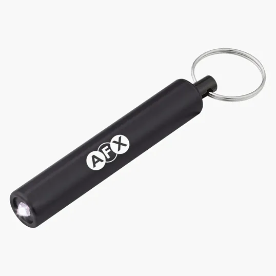 Mini Cylinder LED Flashlight Key Tag — view 2