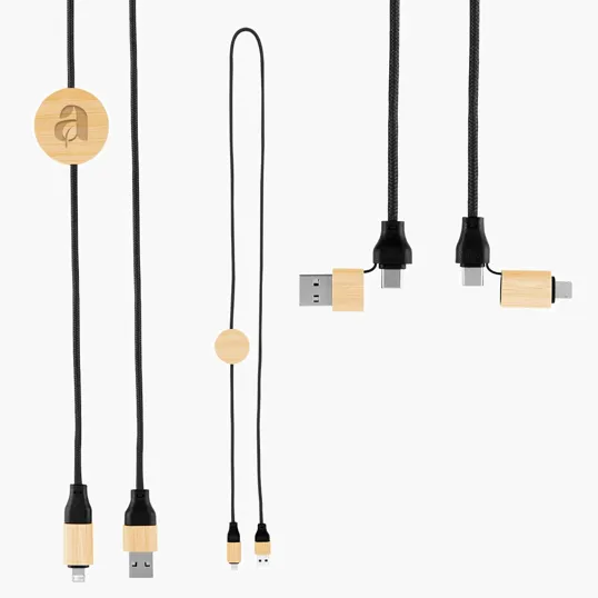 Bamboo & rPET Fast Charging Cable, 3 ft — view 2