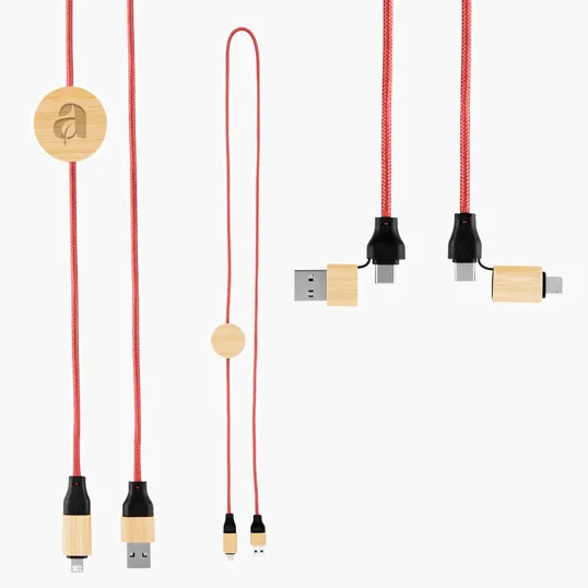Bamboo & rPET Fast Charging Cable, 3 ft — view 4