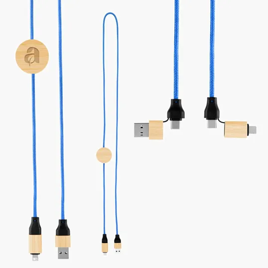 Bamboo & rPET Fast Charging Cable, 3 ft — view 5