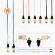 Bamboo & rPET Fast Charging Cable, 3 ft