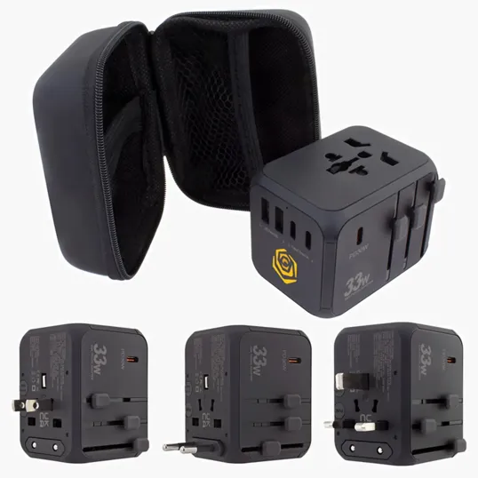 33W Universal Travel Adapter with Type-C