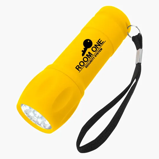 Rubberized Torch Light With Strap, 9 LED — view 6