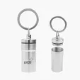 Aluminum Pill Holder Keychain — view 3