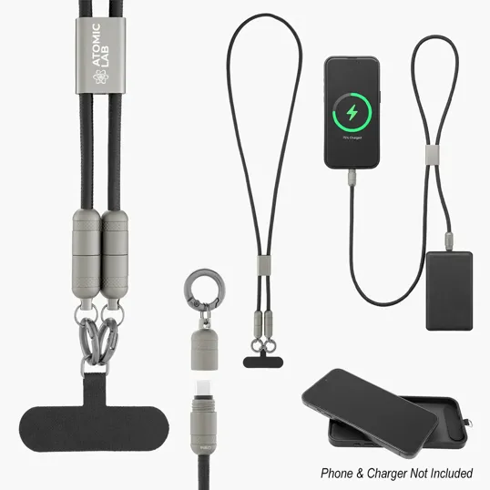 60W Charging Cable Lanyard with Phone Tether