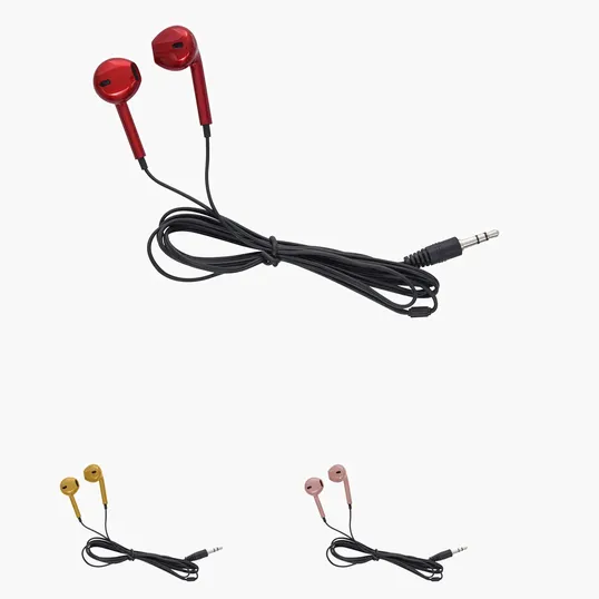 Metallic Wired Earbuds with 46" Cord — view 4