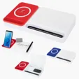 Desk Organizer with Wireless Charger & Dry Erase Board