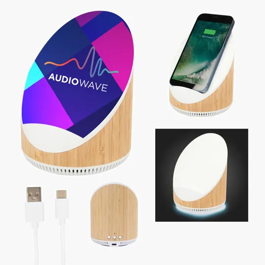 Edgewood Bamboo Speaker & Wireless Charger — view 3