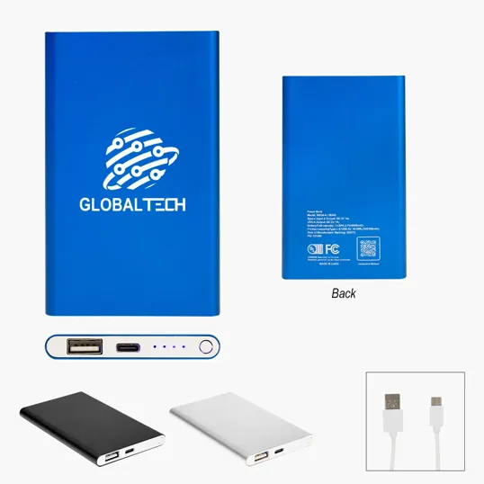 UL Listed Slim Power Bank 2.0 with Type-C Input