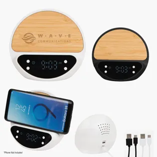Picture For 10W Bamboo Wireless Charger With Digital Clock