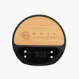 10W Bamboo Wireless Charger With Digital Clock — view 2