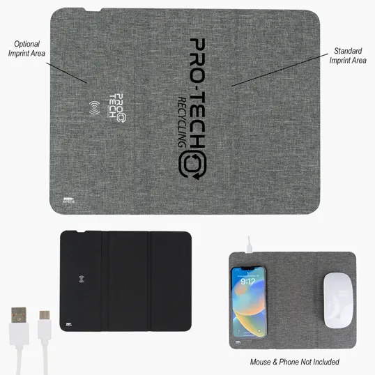 RPET 10W Wireless Charging Mouse Pad — view 2