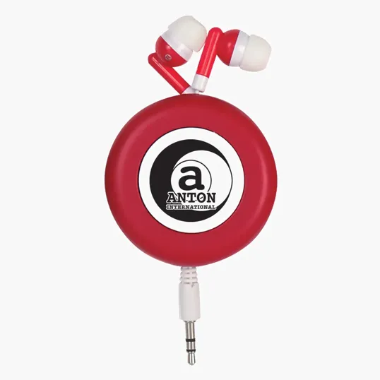 Retro Retractable Earbuds with 40" Cord