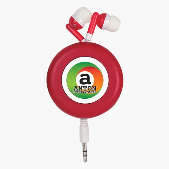 Retro Retractable Earbuds with 40" Cord — view 3