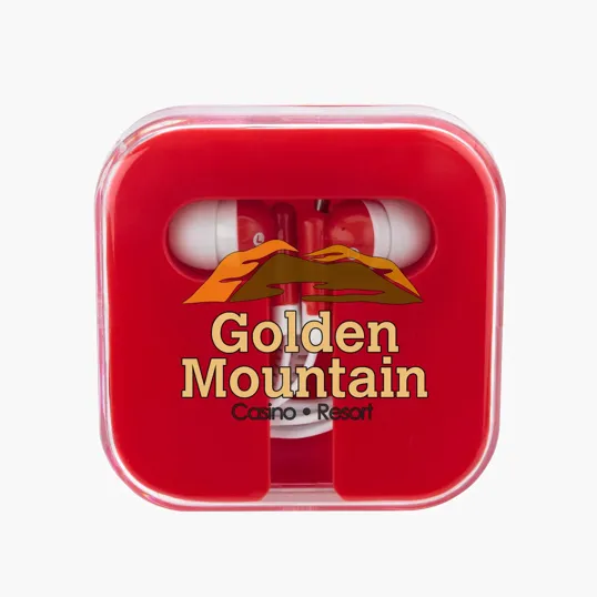 Earbuds in Compact Plastic Travel Case — view 3