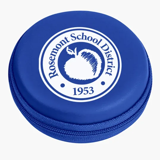 Round Zippered Electronics Travel Case — view 2
