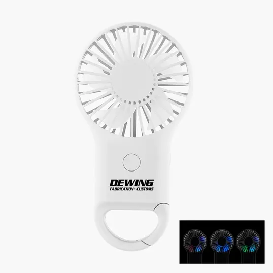 Rechargeable Handheld Fan with Carabiner — view 6