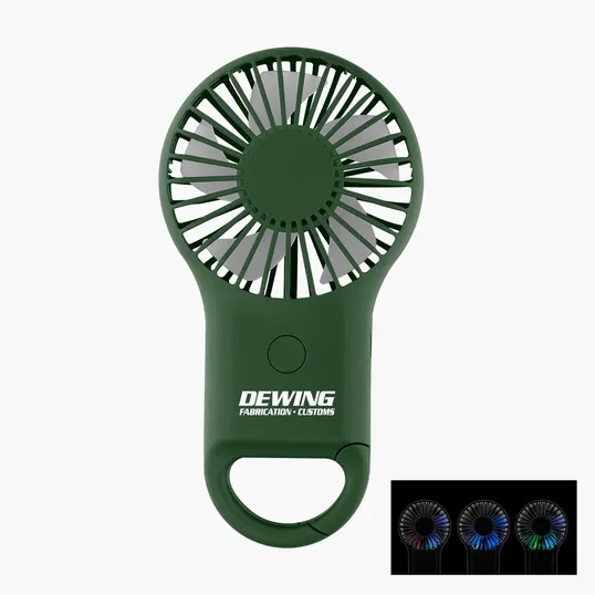 Rechargeable Handheld Fan with Carabiner — view 3