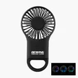 Rechargeable Handheld Fan with Carabiner — view 2