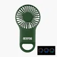 Rechargeable Handheld Fan with Carabiner — view 3
