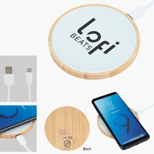 Picture For 10W Glass & Bamboo Wireless Charger
