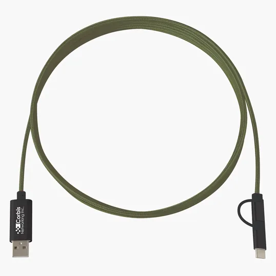 3-In-1 10 Ft. Braided Charging Cable — view 2