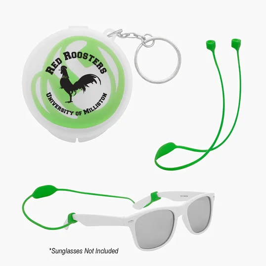 Secure Strap Silicone Ear Pod & Sunglass Holder