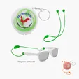 Secure Strap Silicone Ear Pod & Sunglass Holder — view 5