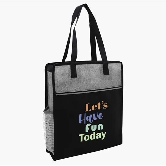Color Basics Heathered Non-Woven Tote Bag — view 6