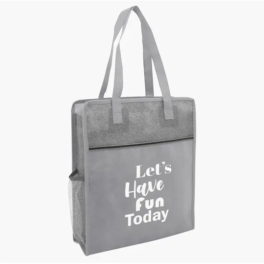 Color Basics Heathered Non-Woven Tote Bag — view 9