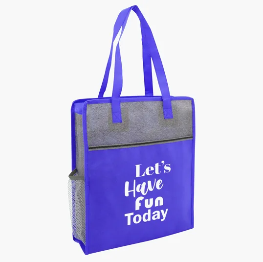 Color Basics Heathered Non-Woven Tote Bag — view 5
