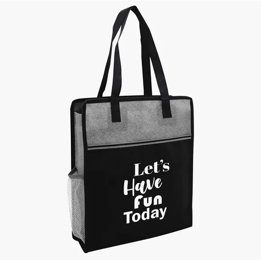 Color Basics Heathered Non-Woven Tote Bag — view 8