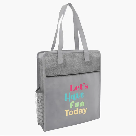 Color Basics Heathered Non-Woven Tote Bag — view 7