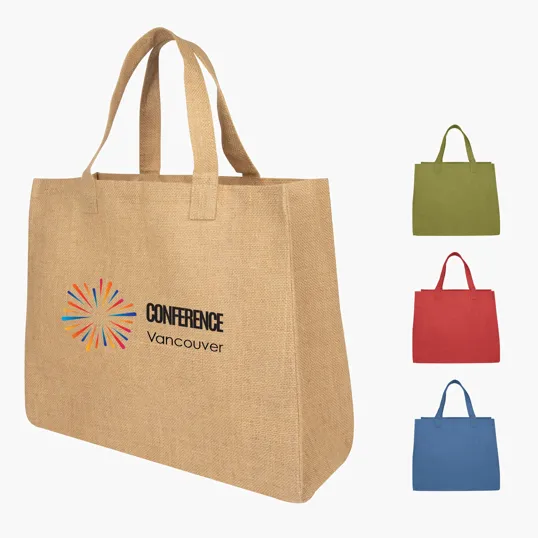 Juliet Jute Tote Bag with 16" Handles — view 5