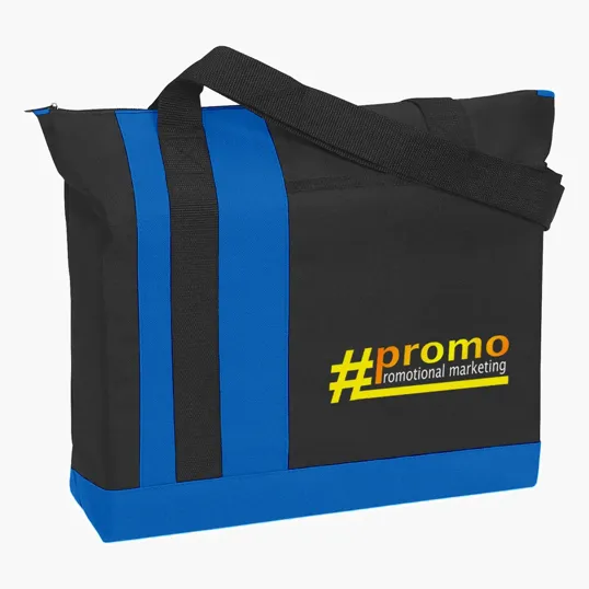 Tri-Band Tote Bag with Zippered Closure