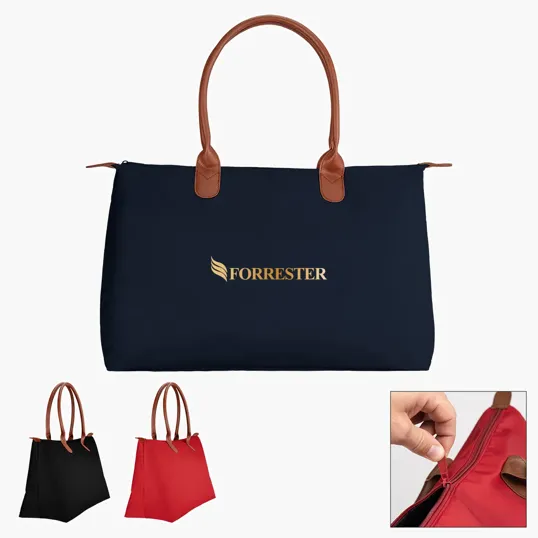 Lauren Tote Bag with Zippered Closure