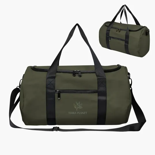 Hudson Recycled Leatherette Duffel Bag — view 3
