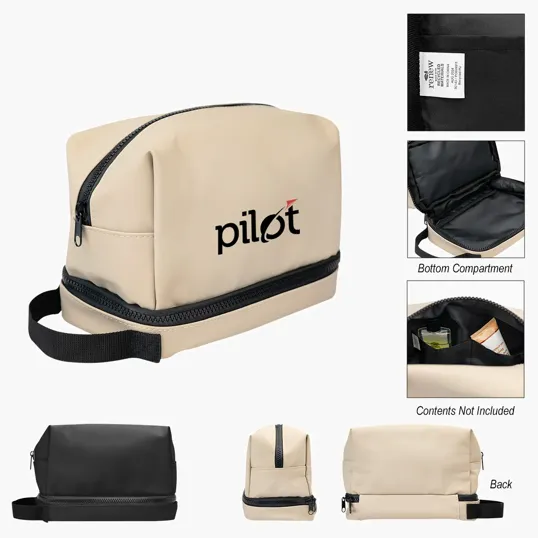 Hudson rPET Leatherette Toiletry Bag
