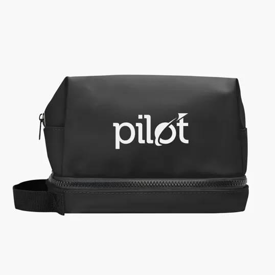 Hudson rPET Leatherette Toiletry Bag — view 3